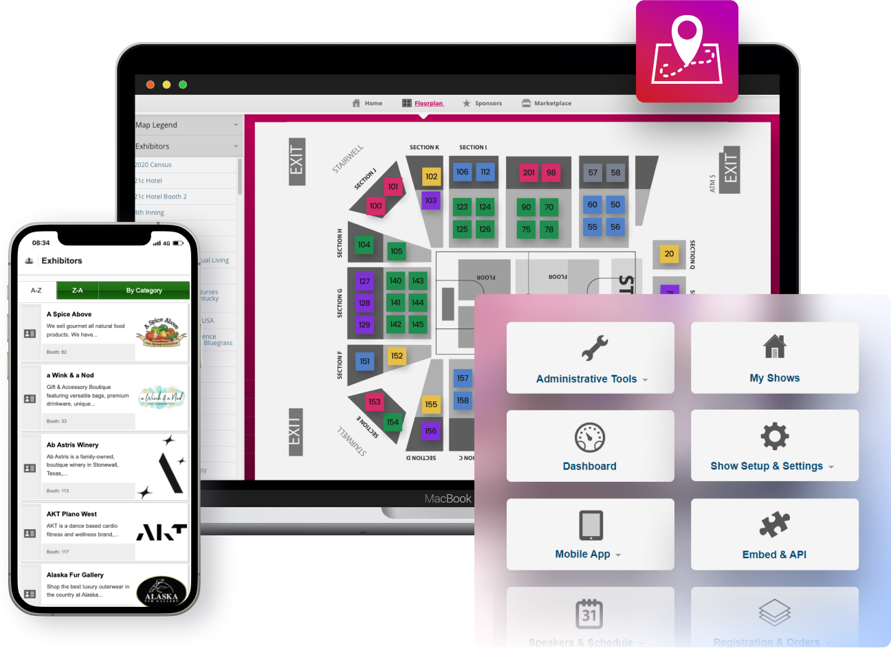 Seamless integrations interface connecting ticketing with event management systems